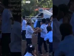 Children flee as earthquake hits the Philippines