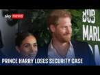 BREAKING: Prince Harry has lost a legal challenge against losing UK police protection