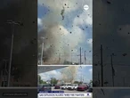 Explosion injures three firefighters responding to gas leak