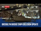 US authorities hold news conference on the Brooklyn Bridge ship collision