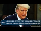 USA: "Einen Schritt zu weit gegangen" Plötzliche Kurzschluss-Reaktion! Donald Trump provoziert