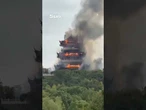 Massive fire breaks out at 1500-year-old Yongqing Temple in China #fire #temple #china