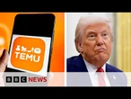 Temu's Chinese owner sees profits plunge following Donald Trump’s trade war | BBC News