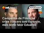 Pré-campanha de Flávio vê crise Vorcaro precificada, mas teme fator Eduardo | Carla Araújo