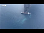 Nave portacontainer in fiamme al largo della costa indiana