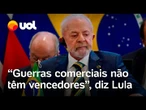 Lula critica Trump, chama tarifas de 'arbitrárias' e alfineta: 'Guerra comercial não tem vencedores'