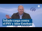 Miguel Tellado ataca a Aitor Esteban y al PNV por "sostener a la mafia" en el Gobierno
