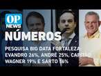 Pesquisa Big Data Fortaleza: Evandro 26%, André 25%, Capitão Wagner 19% e Sarto 16% l O POVO NEWS