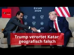 Peinlicher Moment im Video: Trump verortet Katar geografisch falsch – Emir ignoriert es
