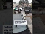 Federal agents blast their way into a home with children inside