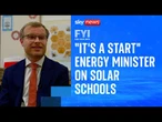 FYI: Energy minister on solar schools