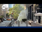 Man in custody after setting off 'incendiary device' outside NYC federal building