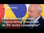 Lula defende Galípolo após aumento da taxa Selic: 'Agora temos presidente do BC muito competente'