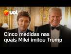 Cinco medidas nas quais Milei imitou Trump