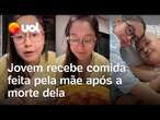 Jovem recebe comida preparada pela mãe meses após a morte dela e história viraliza; veja