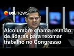 Alcolumbre força retomada de sessão e chama ato da oposição de 'arbitrário'