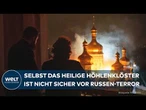 UKRAINE-KRIEG: Heftige russischer Raketenhagel auf Kiew ‒ ikonisches orthodoxes Höhlenkloster brennt
