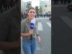 LOS ANGELES: Journalistin von Gummigeschoss getroffen! #welt #shorts