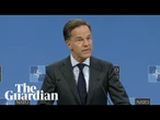 Nato chief Mark Rutte holds a news conference ahead of defence ministers meeting
