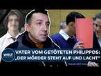 PROZESS IN BIELEFELD: Philippos Mörder lacht dreist vor Gericht! Vater des Opfers sieht 