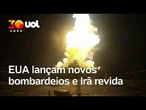 Estados Unidos lançam sétima noite de bombardeios e Irã revida; veja