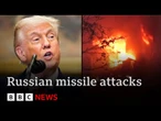 Trump condemns 'disgusting' Russian attacks on Ukraine and confirms sanctions threat | BBC News