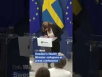 Sweden's Health Minister collapses at press conference