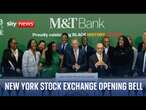 New York Stock Exchange opening bell after global markets slumped