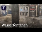 Wassermassen fluten New Yorker U-Bahn