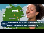 WETTER IN DEUTSCHLAND: Nass und kalt! Hier wird es ungemütlich! Die Aussichten für die Woche
