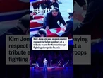 Kim Jong Un was shown paying respect to fallen soldiers at a tribute event for Korean troops