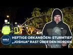 STURMTIEF JOSHUA wütet an der Nordsee: „Sehr, sehr heftig“ – Orkanböen, Fährausfälle & Flutgefahr