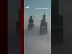 Dense fog enveloped the New York skyline, making it look like it was floating #NewYorkCity. #BBCNews