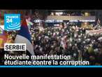 Serbie : nouvelle manifestation étudiante contre la corruption • FRANCE 24