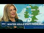 WETTER IN DEUTSCHLAND: Kälte, Sturm, Schnee-Chaos! Tief Rainer macht uns den Frühling zunichte!