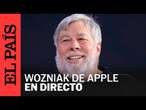 El cofundador de Apple, Steve Wozniak, en el Talent Arena durante el Mobile World Congress