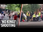 Shocking moment man shot in street at Salt Lake City 'No Kings' demo