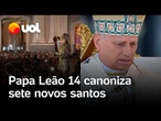 Papa Leão 14 canoniza sete novos santos, entre eles estão os primeiros venezuelanos; veja vídeo
