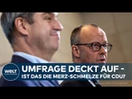 INSA-UMFRAGE: CDU verliert einen Punkt, CSU legt zu – Union nur noch knapp vor AfD