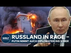 UKRAINE-KRIEG: Massive russische Luftangriffe auf Kiew - Putin nimmt Diplomaten ins Visier