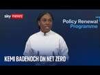 Kemi Badenoch speaks about the UK's net zero target