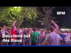 L'immense joie des supporters après le deuxième but des Bleus