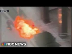 Suspect accused of setting fire outside NYC federal building