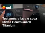 Lava e seca Midea permite cuidar da roupa suja à distância com comando de voz; assista ao review
