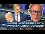 AMPEL-DRAMA: Christian Lindner pokert hoch! Olaf Scholz kämpft gegen FDP-Alleingang | WELT Analyse