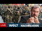 HYBRIDER KRIEG MIT RUSSLAND: "Wischiwaschi-Wehrpflicht" ‒ Söder ruft Deutsche zu den Waffen | Live