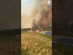Fire burns extremely close to Utah home