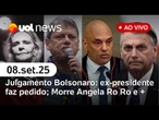 Bolsonaro faz pedido ao STF; Porquinho da Paulista fala de incidente no 7/9; morre Angela Ro Ro e +