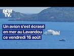 Un avion s'est écrasé en mer au Lavandou ce vendredi 16 août