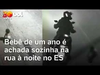 Bebê engatinhando sozinha na rua é salva por motoqueiro no ES